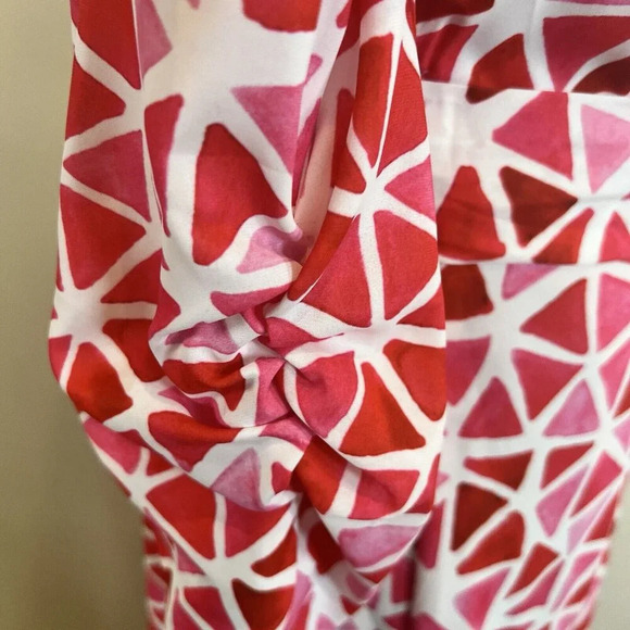 Area Stars NWT Diamond LS Wrap Dress Pink Red XS - Picture 7 of 16